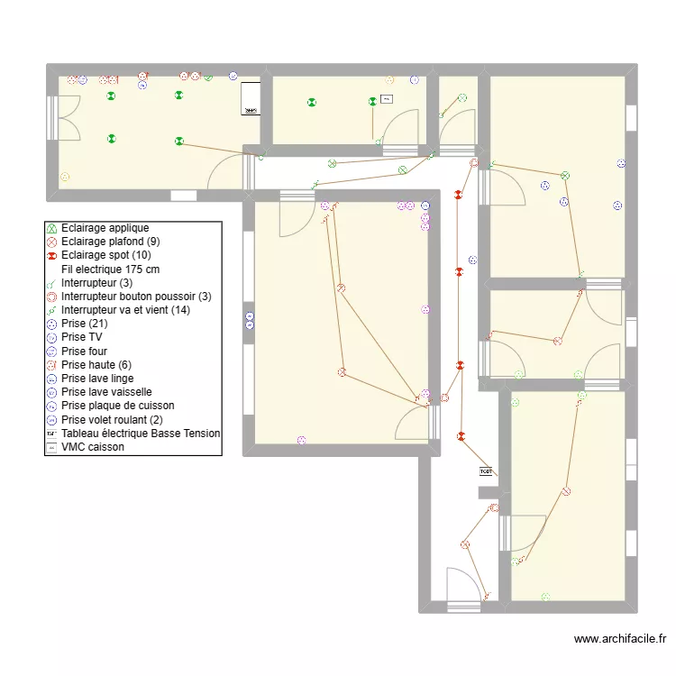 GAMBETTA rdc. Plan de 