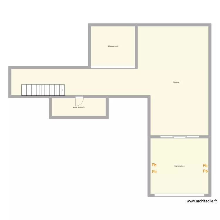 Croquis partie commune. Plan de 