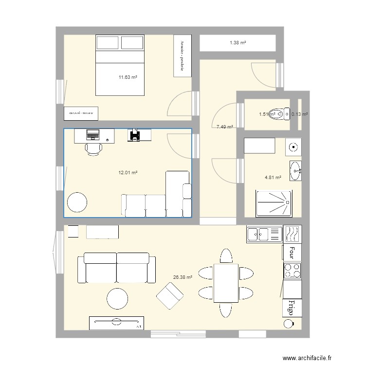 Appart ex. Plan de 0 pièce et 0 m2