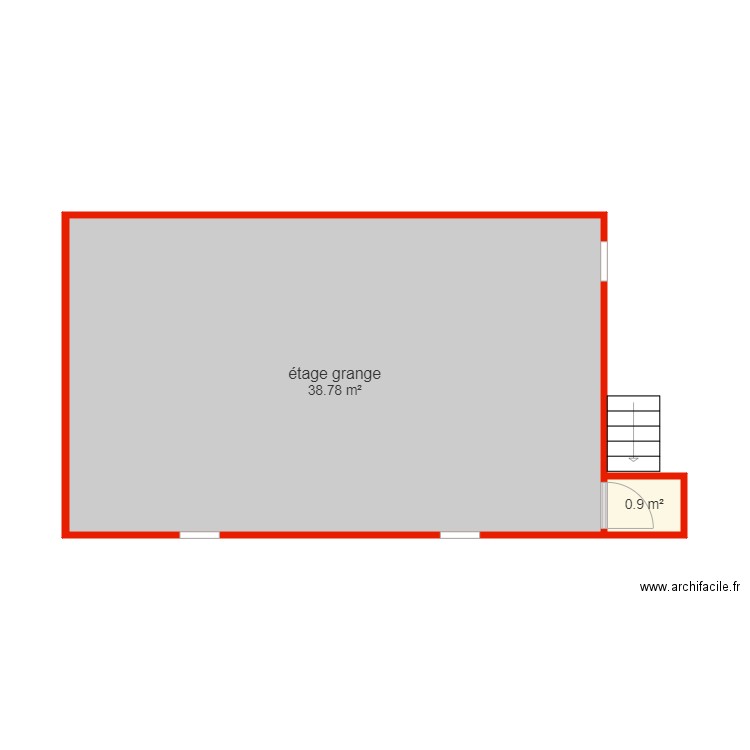 BI 2413 annexe étage grange non côté. Plan de 0 pièce et 0 m2