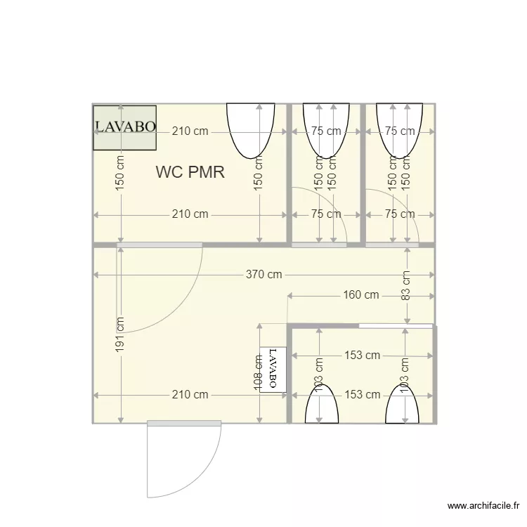 PLAN WC ERMONT. Plan de PLAN WC ERMONT. Plan de