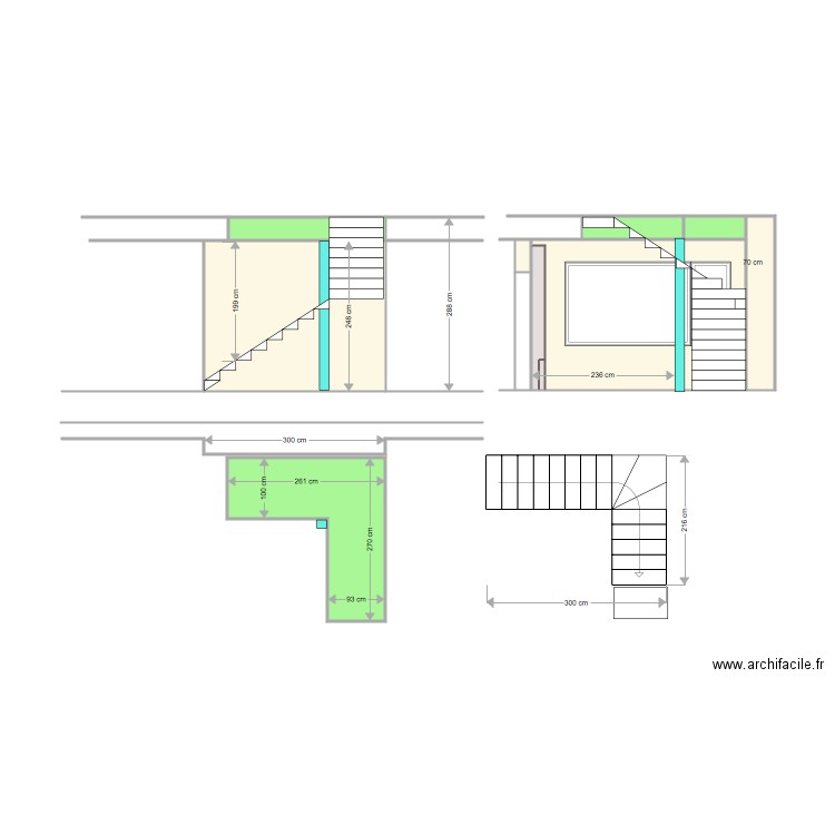 escalier. Plan de 0 pièce et 0 m2