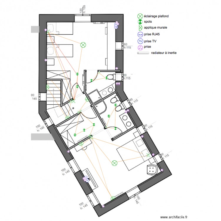 sêillân étage 1 . Plan de 0 pièce et 0 m2