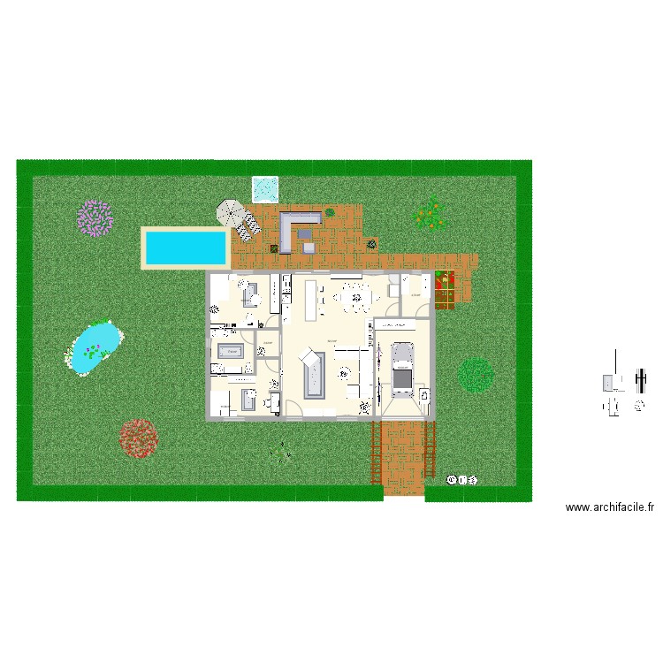 tecno1. Plan de 7 pièces et 112 m2