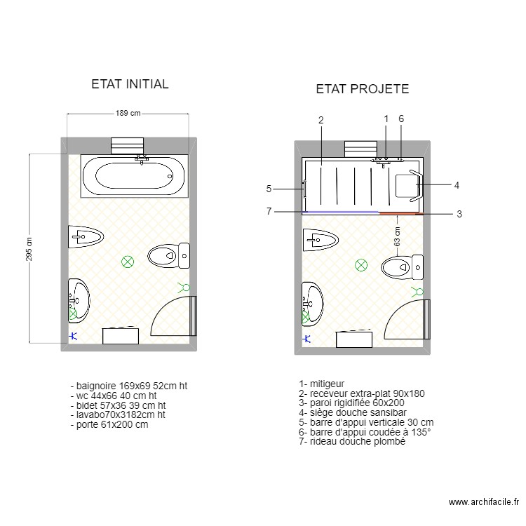 APA SQUIRI. Plan de 2 pièces et 11 m2