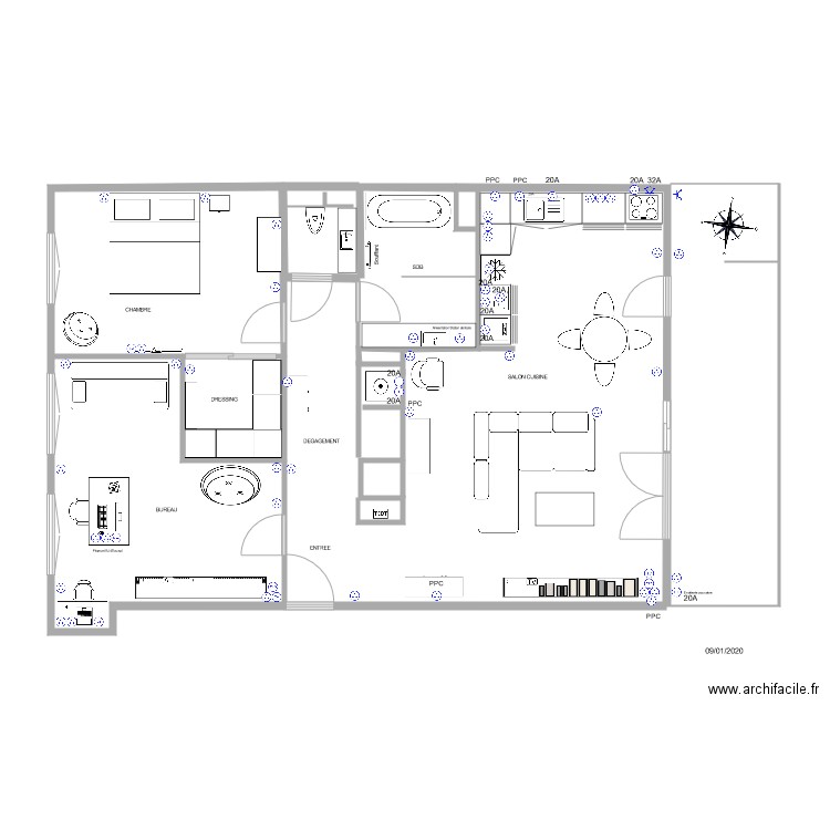 LA RESERVE B31 Circuits prises. Plan de 0 pièce et 0 m2