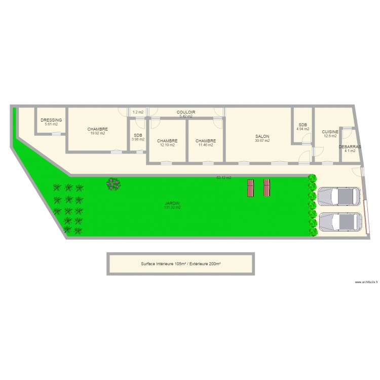 Maison Apres Travaux. Plan de 0 pièce et 0 m2