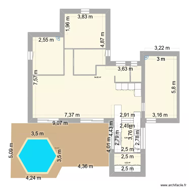 maison. Plan de 3 et 106 m² maison. Plan de 3 et 106 m²