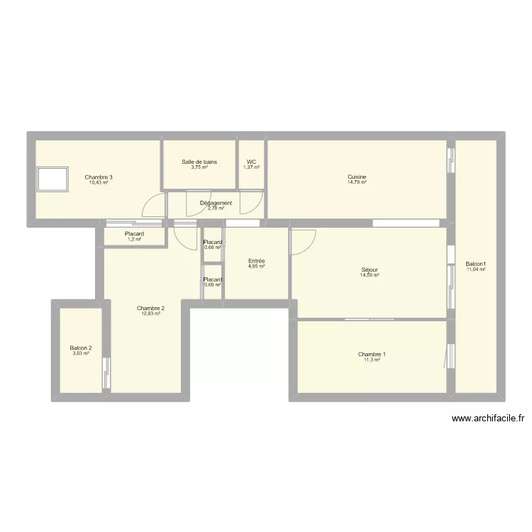 T4 Grospellier. Plan de T4 Grospellier. Plan de