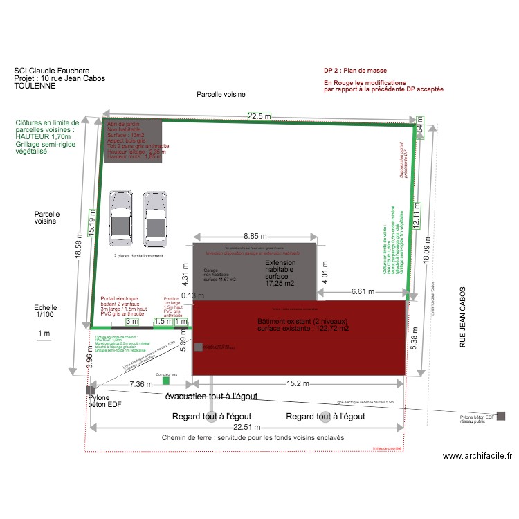 TOULENNE plan masse 2021. Plan de 0 pièce et 0 m2