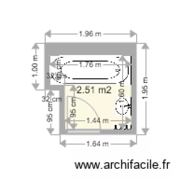 plan sdb DEUX actuel. Plan de 