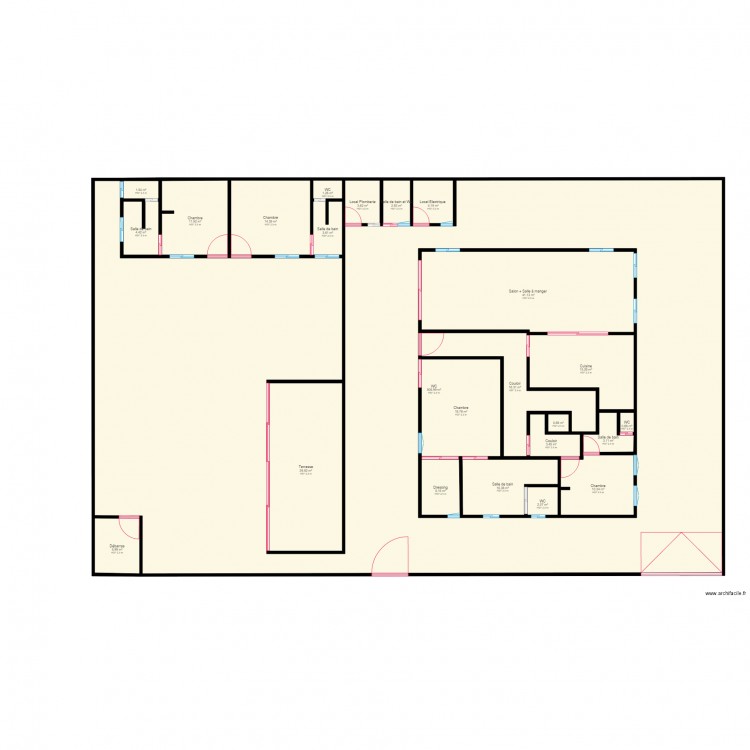 PLAN HERVE GONZAC1 Modif FACADE . Plan de 0 pièce et 0 m2