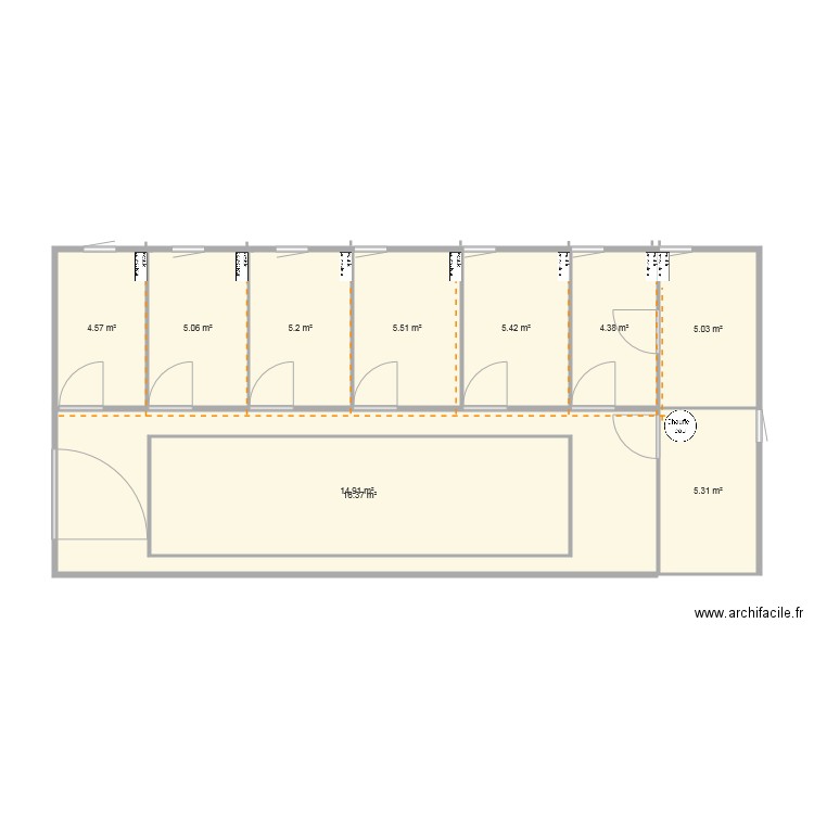 pose de ventilo convecteur . Plan de 0 pièce et 0 m2