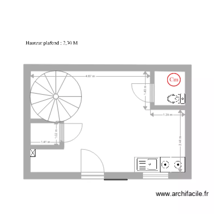 Rez de chauss&eacute;e. Plan de 