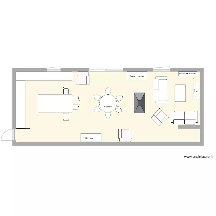 Plan – piece à vivre – Par c... ️ | ArchiFacile