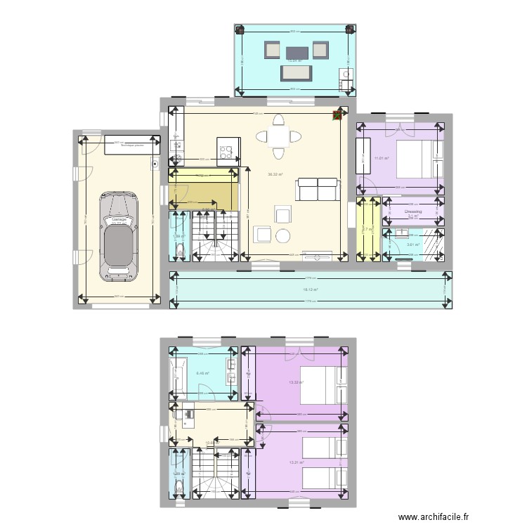 Maison 01 v1. Plan de 0 pièce et 0 m2