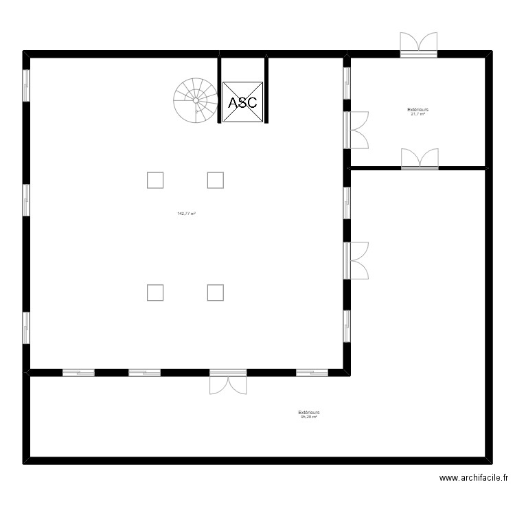 Ermont Existant 08092022. Plan de 5 pièces et 405 m2