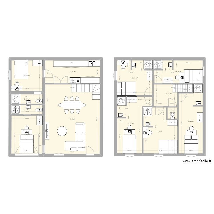 36 Waldeck. Plan de 13 pièces et 159 m2