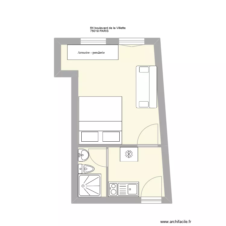 67 villette. Plan de 2 et 19 m² 67 villette. Plan de 2 et 19 m²