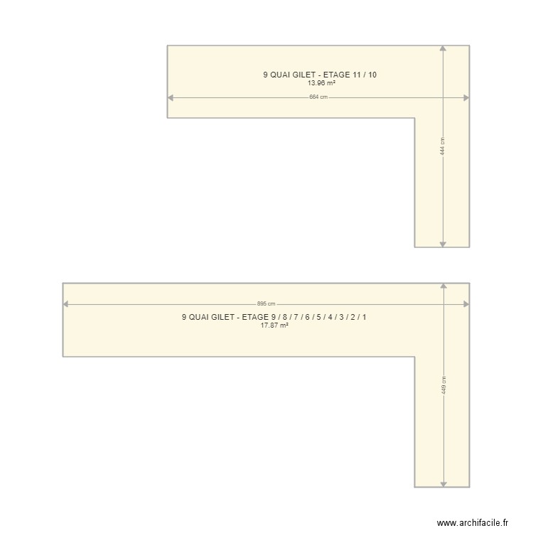 PALIER 9 QUAI GILET. Plan de 0 pièce et 0 m2