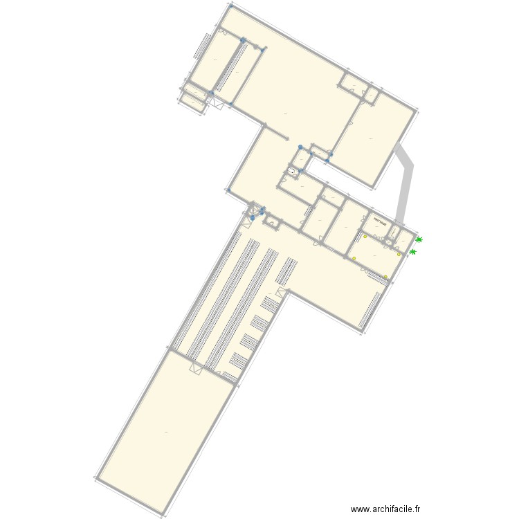 MODIFICATION CENTRALE 40. Plan de 24 pièces et 2972 m2