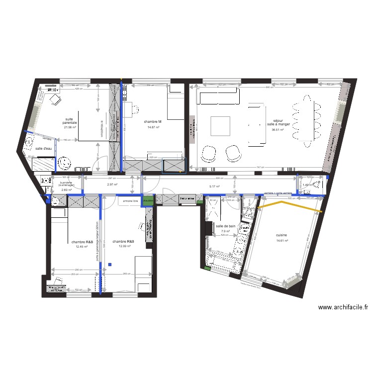 plan projet chateau neuilly PROJET 17. Plan de 0 pièce et 0 m2