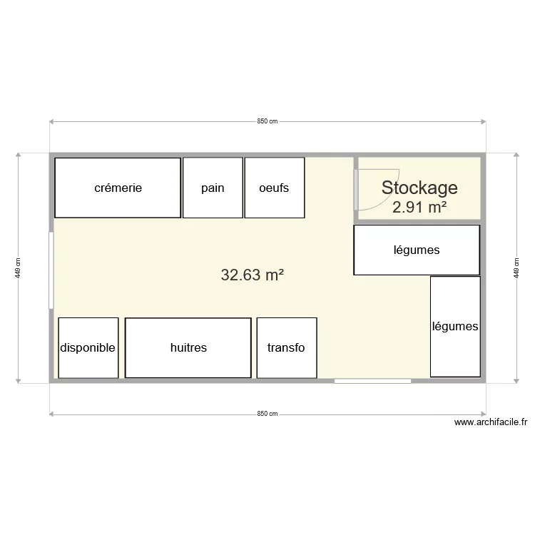 Les petites halles fermi&egrave;res de St Loup. Plan de 