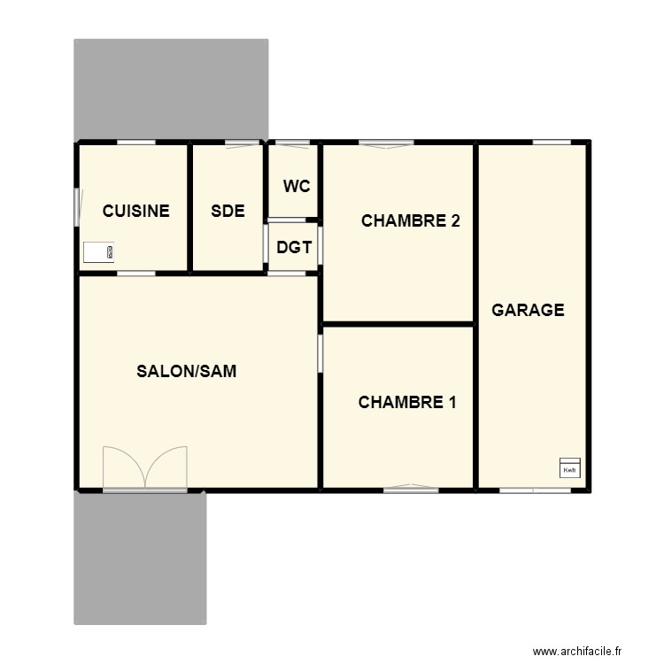 LANGLOIS. Plan de 10 pièces et 116 m2