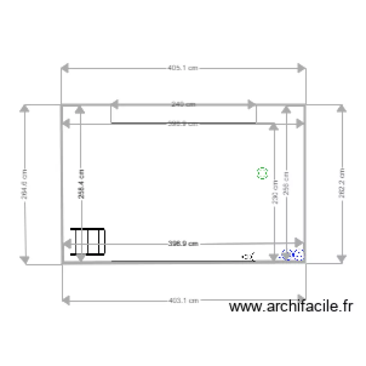 MUR salon 2. Plan de 