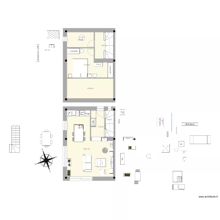 PG appart duplex pignon est sections 5 1. Plan de PG appart duplex pignon est sections 5 1. Plan de