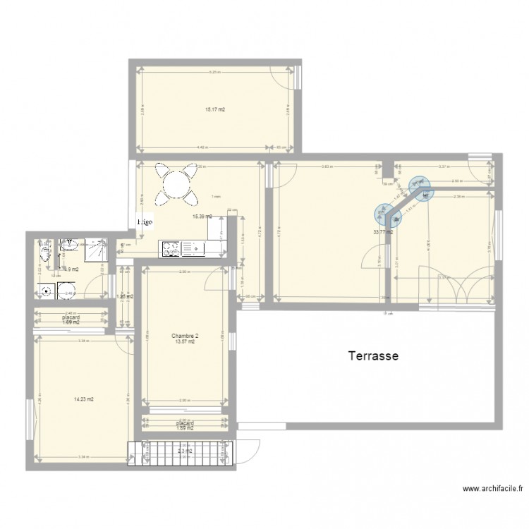 Appartement vert  Modifier 25 04. Plan de 0 pièce et 0 m2