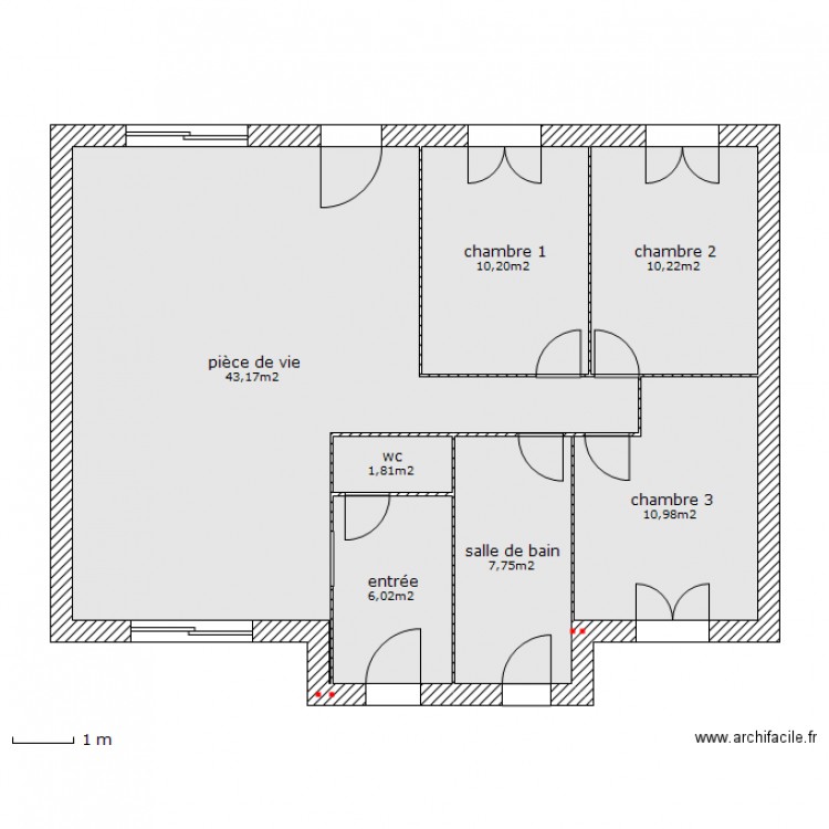 plan 1. Plan de 0 pièce et 0 m2