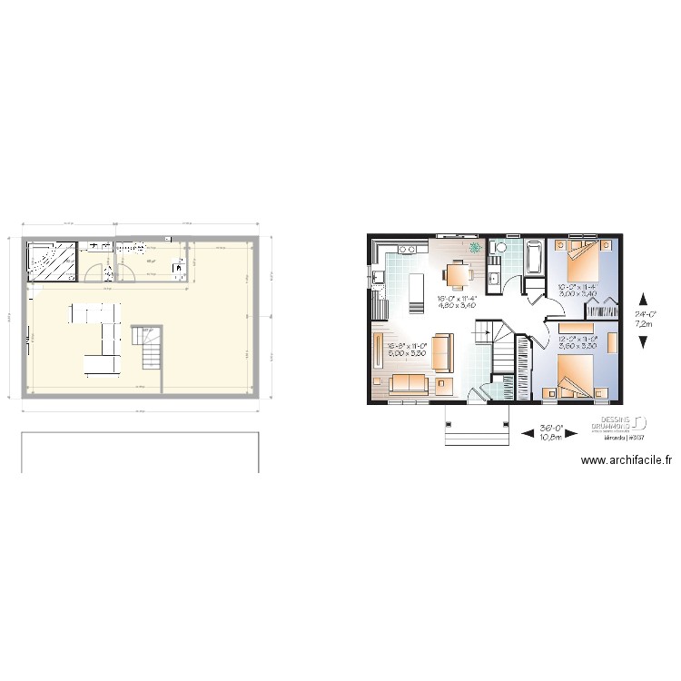 MAX2. Plan de 3 pièces et 75 m2