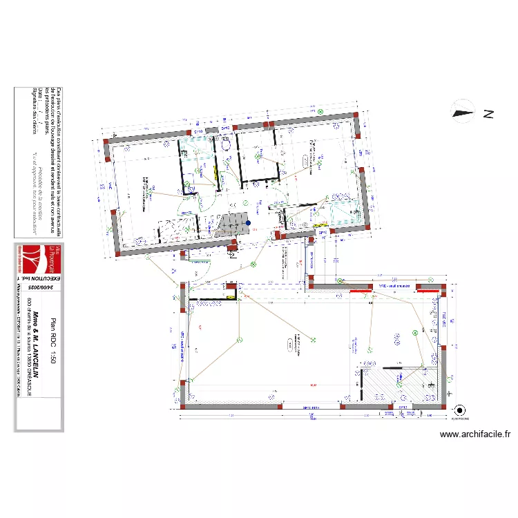 PLAN ELEC RDC LANCELIN. Plan de 