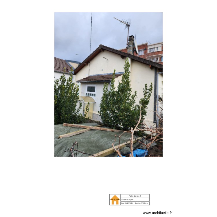 Point de vue B. Plan de 0 pièce et 0 m2