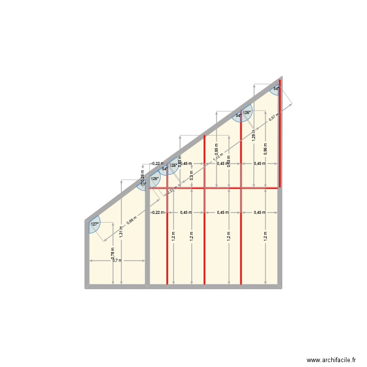 alcuvilla. Plan de 8 pièces et 4 m2