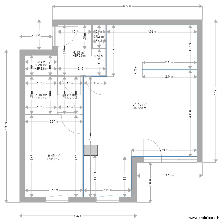 Muller. Plan de 0 pièce et 0 m2