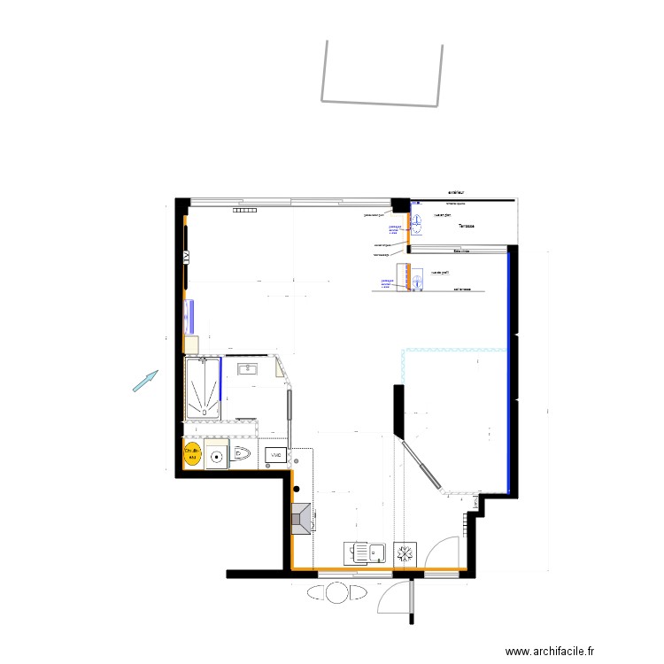 Position gpe clim extérieur. Plan de 0 pièce et 0 m2