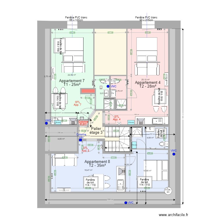 Pasteur Etage 3 g. Plan de 0 pièce et 0 m2