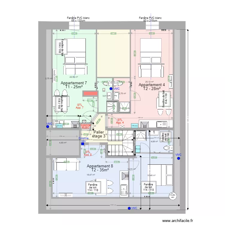 Pasteur Etage 3 g. Plan de 