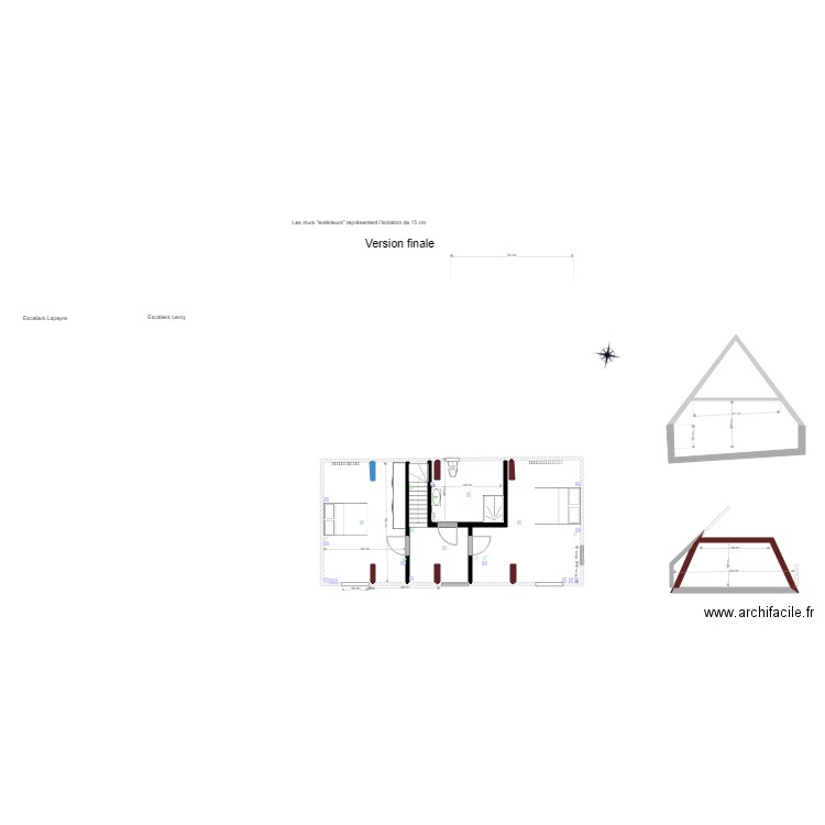 Etage Valerie 2021 V2. Plan de 2 pièces et 71 m2