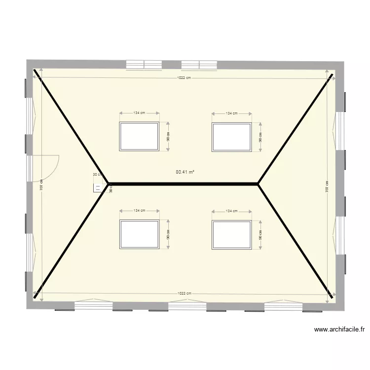 implantation Velux. Plan de 