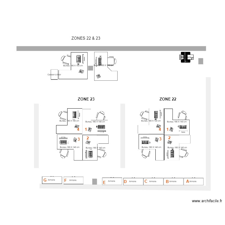 ZONES 22 & 23. Plan de 0 pièce et 0 m2