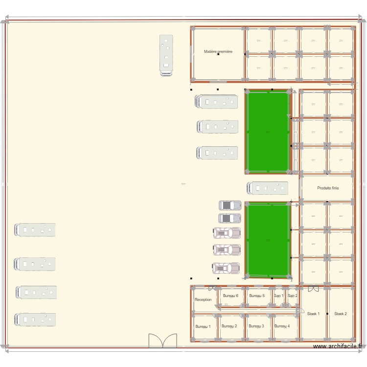 hangars q10 v2. Plan de 0 pièce et 0 m2