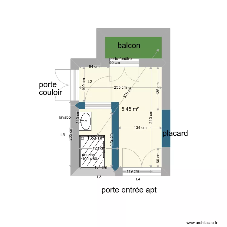 entree 2 Piccioni V4. Plan de 