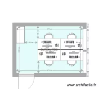 BUREAU RDC AVEC BUREAU 120X80 ET CAISSON DE 40 CM