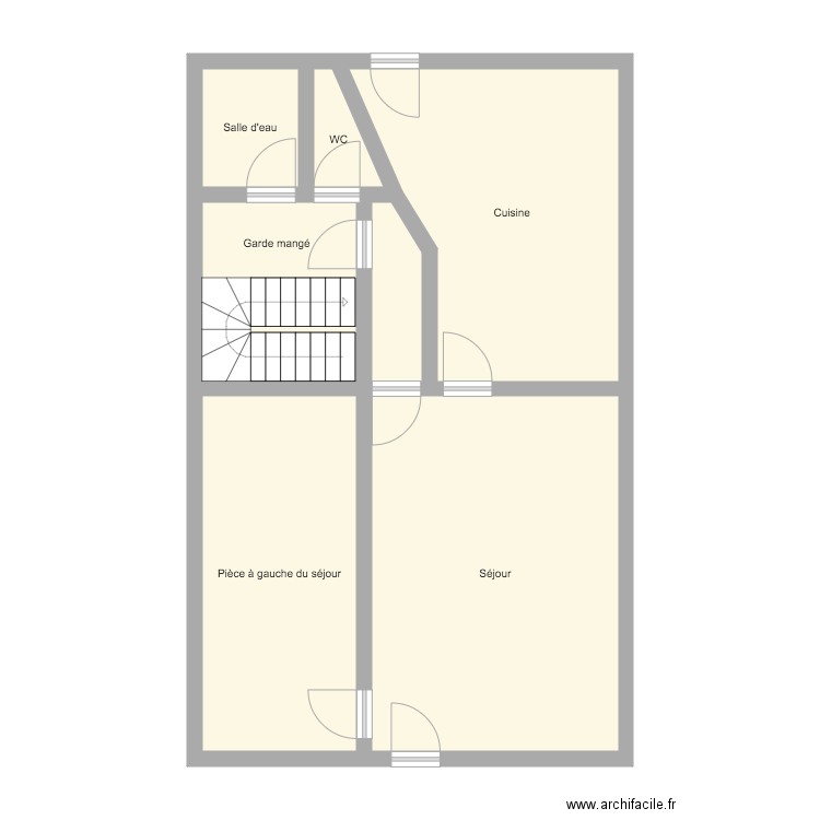 Croquis RDC MONERAT. Plan de 0 pièce et 0 m2