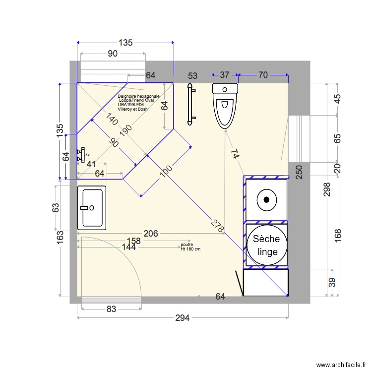 Salle de bain et buanderie 3. Plan de 0 pièce et 0 m2