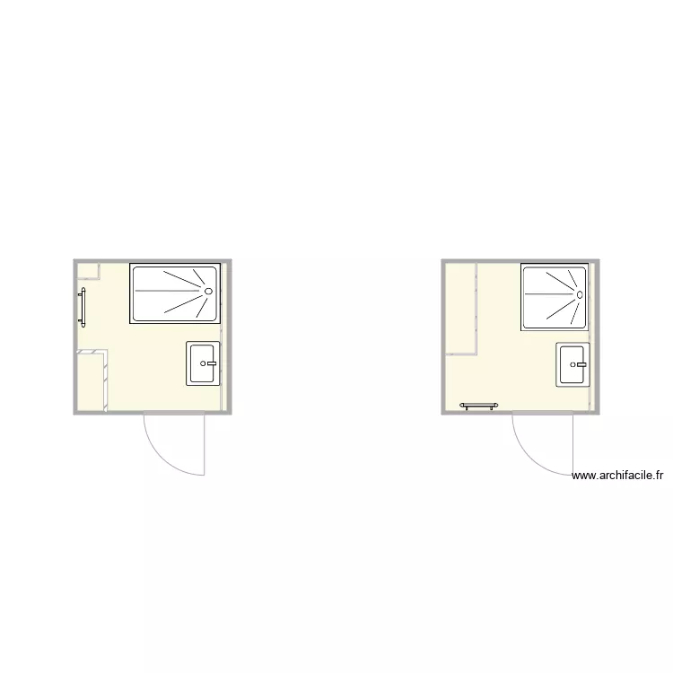 Salle de bain. Plan de 