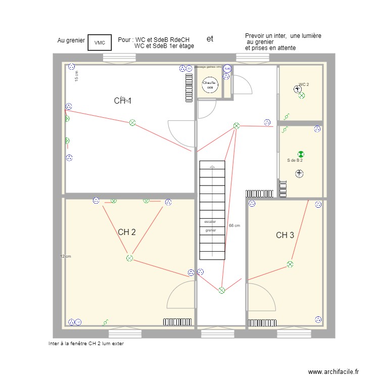 Laurent 1er étage Elec. Plan de 10 pièces et 32 m2